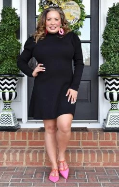 143 Story - IDB2112-PP - 11522 In The Meantime Dress - Black DRESSES