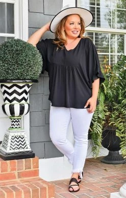 Andree - 18306-PP - 62522 TOPS Stay Connected Oversized Top - Black