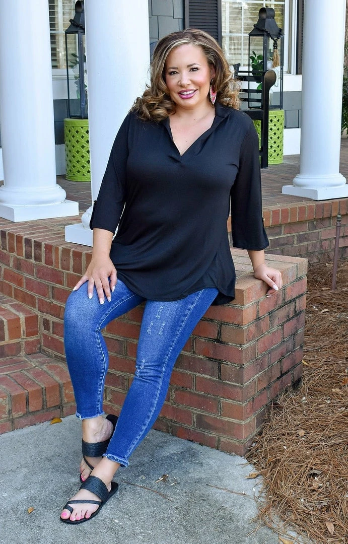 Heimish - BL-ST1002S - 2522 Around The Clock Top - Black 2 Heimish - BL-ST1002S - 2522 Around The Clock Top - Black