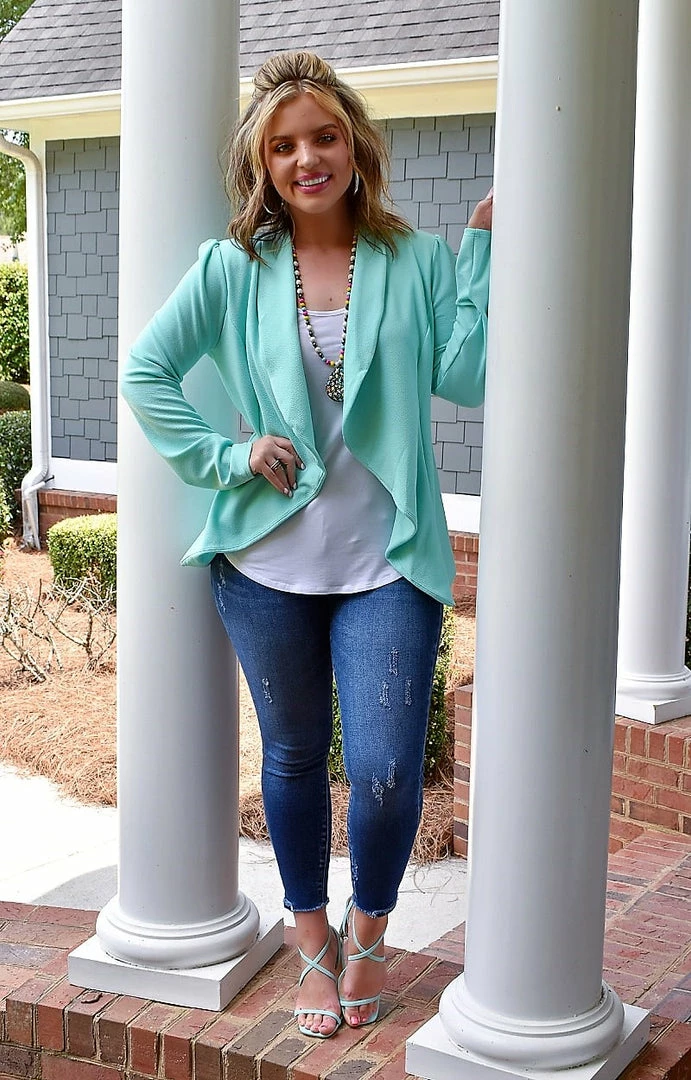 Heimish - SJ1206-10 - 62322 Everything You Need Blazer - Mint 1 Heimish - SJ1206-10 - 62322 Everything You Need Blazer - Mint