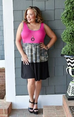 Heimish - BL-SD1210-12 - 3822 DRESSES Adore The Attention Colorblock Dress