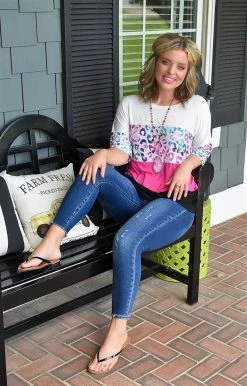 Heimish - ST2402-10 - 72222 With Every Effort Colorblock Top TOPS