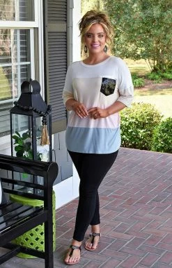 Heimish - BL-ST2185-11 - 32922 Spice Of Life Colorblock Top