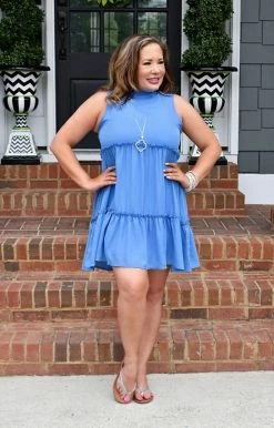 Heimish - BL-D1046F - 42022 For The Fun Of It Dress - Denim Blue