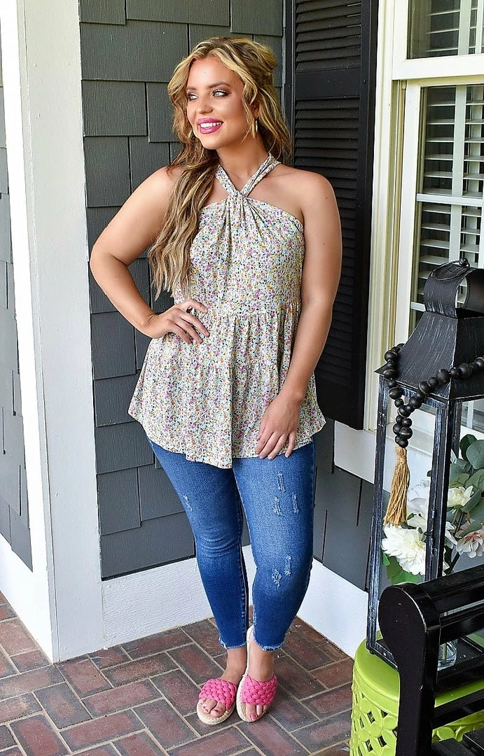 BE Stage - PT11175 - 52122 Totally Brilliant Floral Top - Multi 1 BE Stage - PT11175 - 52122 Totally Brilliant Floral Top - Multi