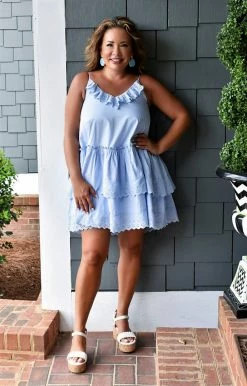 Moodie - M70501-P - 71622 Totally Satisfied Dress - Blue DRESSES 7 Moodie - M70501-P - 71622 Totally Satisfied Dress - Blue DRESSES