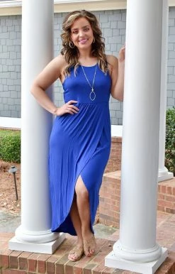 Heimish - BL-SD1012S - 2722 Trouble Free Life Maxi Dress - Royal Blue DRESSES