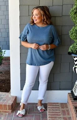 Heimish - BL-ET6656-10 - 32122 Soulful Looks Top - Denim Blue