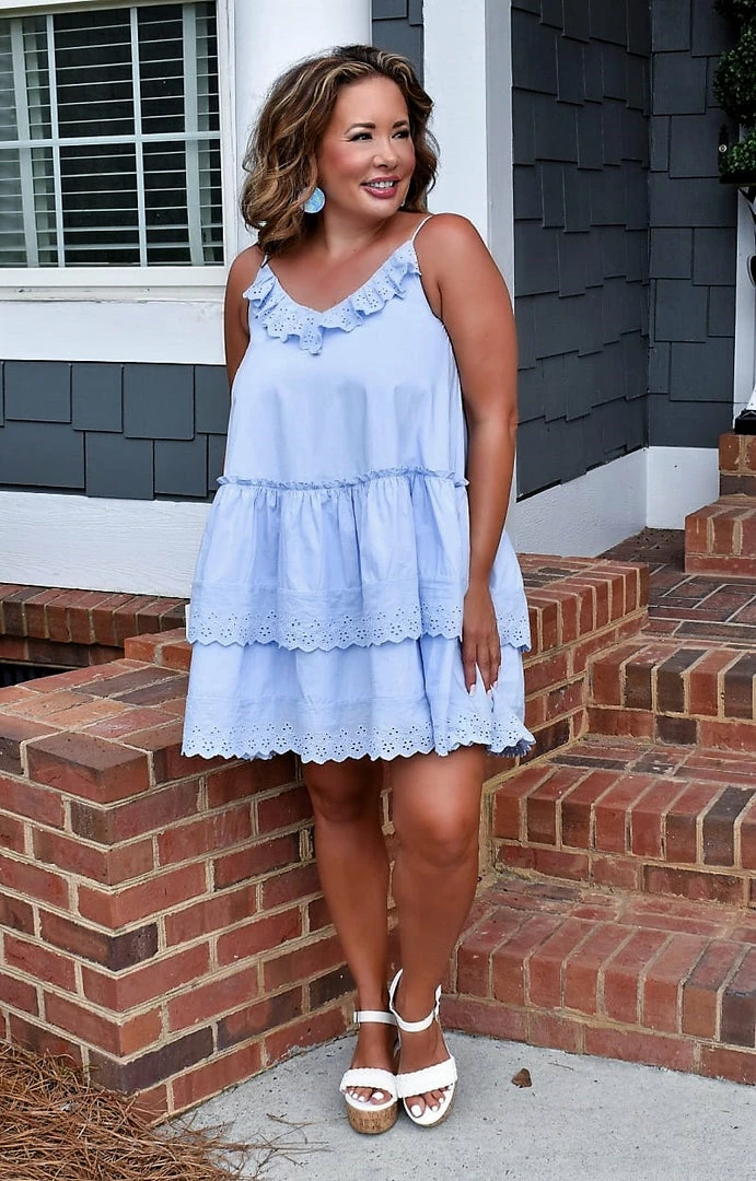 Moodie - M70501-P - 71622 Totally Satisfied Dress - Blue DRESSES 1 Moodie - M70501-P - 71622 Totally Satisfied Dress - Blue DRESSES