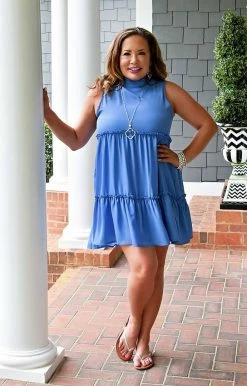 Heimish - BL-D1046F - 42022 For The Fun Of It Dress - Denim Blue