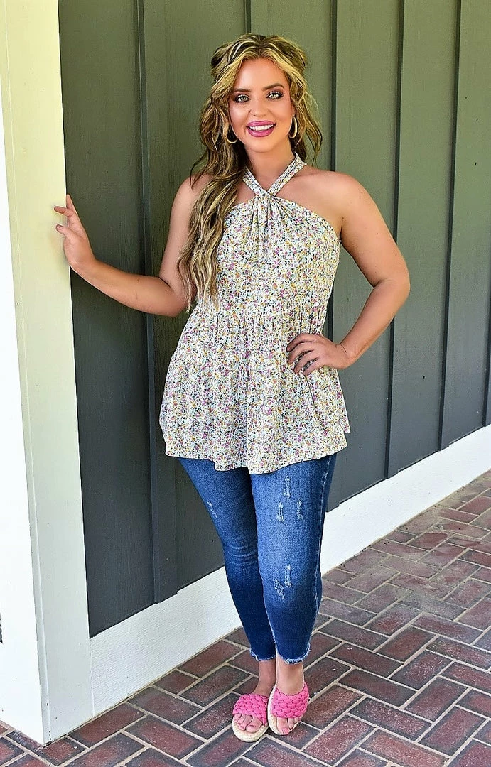 BE Stage - PT11175 - 52122 Totally Brilliant Floral Top - Multi 2 BE Stage - PT11175 - 52122 Totally Brilliant Floral Top - Multi