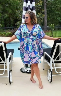 Unique Vintage - 162891-SP069WD0 - 6122 SWIMWEAR Casual Summer Print Caftan - Multi