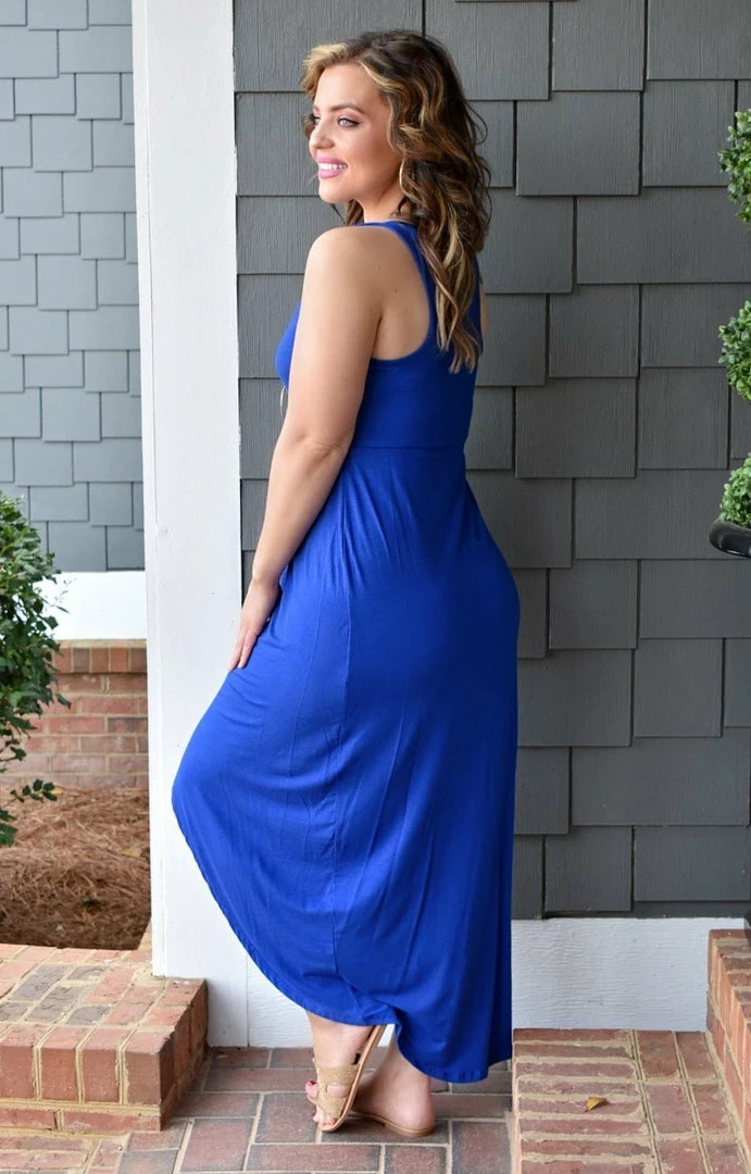 Heimish - BL-SD1012S - 2722 Trouble Free Life Maxi Dress - Royal Blue DRESSES 3 Heimish - BL-SD1012S - 2722 Trouble Free Life Maxi Dress - Royal Blue DRESSES