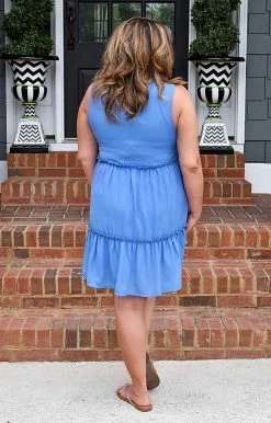 Heimish - BL-D1046F - 42022 For The Fun Of It Dress - Denim Blue