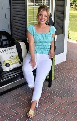 143 Story - ITM8070-PP - 6922 Special Feeling Bodysuit - Mint TOPS