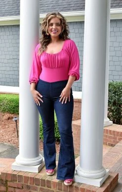 143 Story - CTM8138-PP - 31422 Someone Sweet Bodysuit - Hot Pink