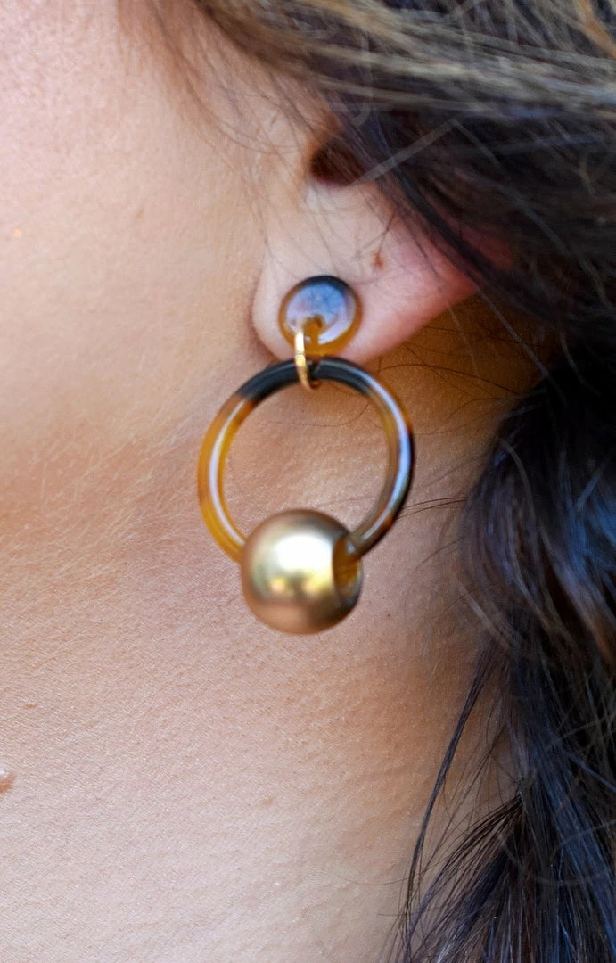 Golden Stella - EP29546-004 - 101521 The Beat Goes On Earrings - Tortoise 2 Golden Stella - EP29546-004 - 101521 The Beat Goes On Earrings - Tortoise