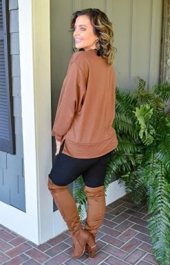 Sew In Love - ET928-26GRPHC - 111221 Self Love Graphic Pullover - Caramel Graphic Tees