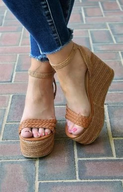 DDK Footwear - CALINA-30 - 52322 Total Babe Wedge - Tan SHOES