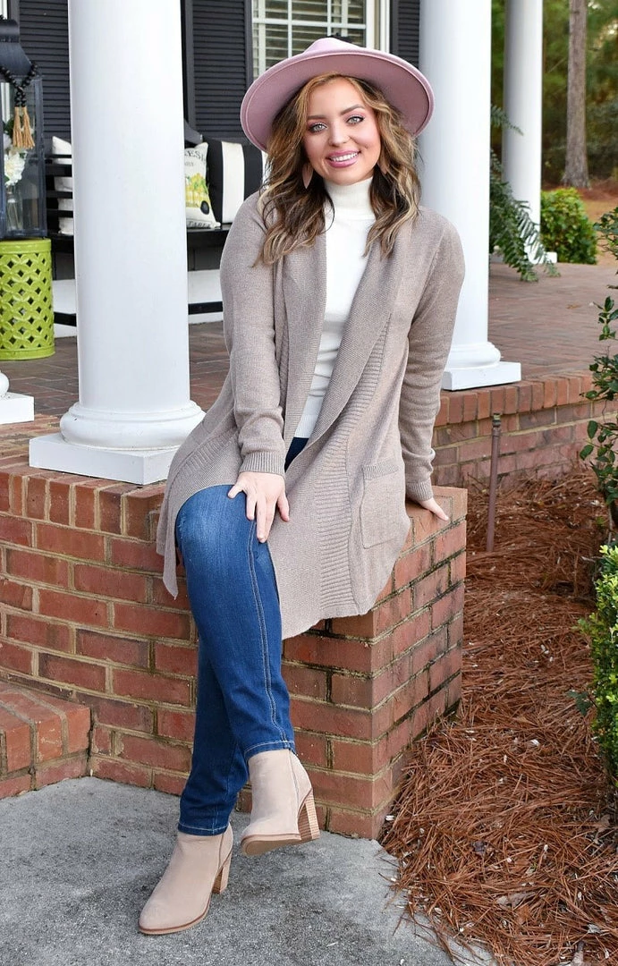 Staccato - 53129PP - 11322 TOPS All The Pretty Things Cardigan - Taupe 1 Staccato - 53129PP - 11322 TOPS All The Pretty Things Cardigan - Taupe