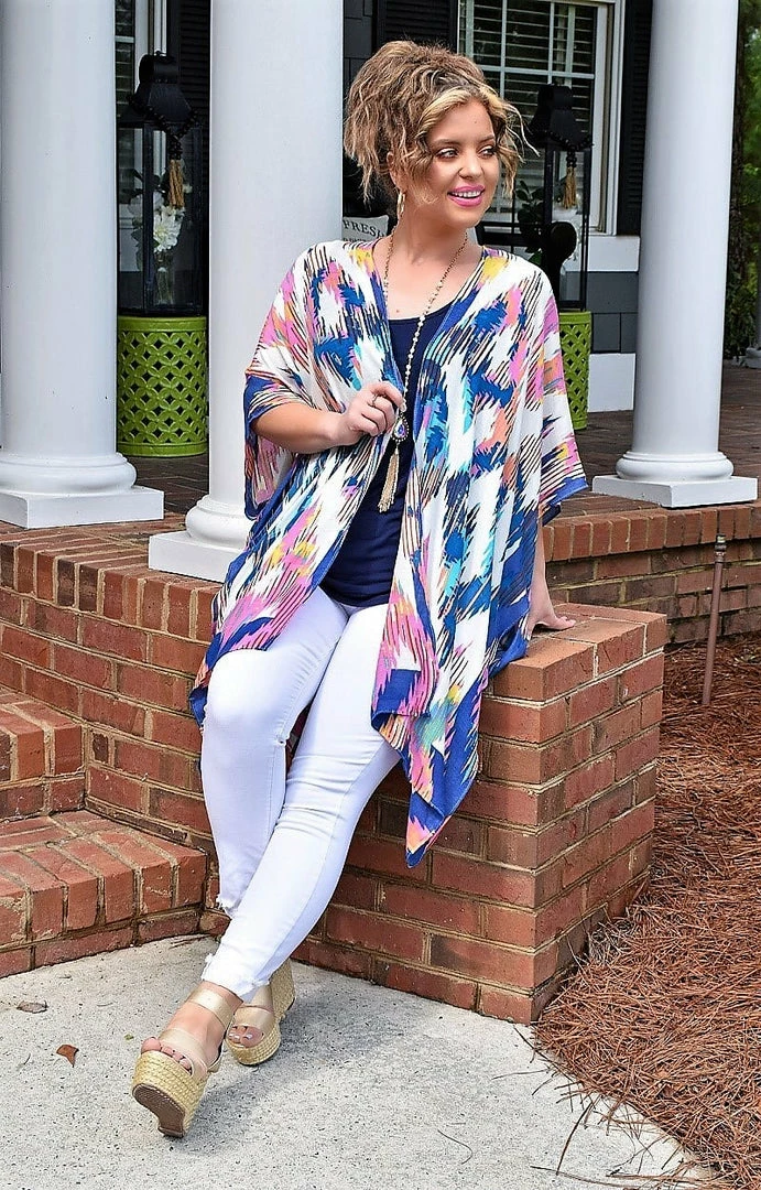 Janice Wholesale - JP2222-MLT - 41222 Sights Set On You Print Kimono SWIMWEAR 2 Janice Wholesale - JP2222-MLT - 41222 Sights Set On You Print Kimono SWIMWEAR