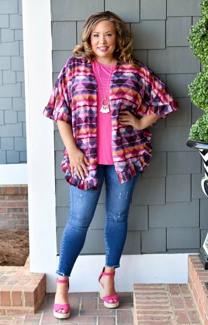 Heimish - BL-SJ1071-13 - 2522 TOPS Glad You Came Cardigan - Multi 3 Heimish - BL-SJ1071-13 - 2522 TOPS Glad You Came Cardigan - Multi