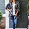 Heimish - SJ1071-14 - 71922 Your Hand In Mine Leopard Kimono - Navy Cover Ups