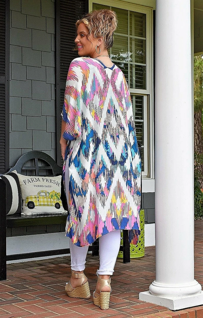 Janice Wholesale - JP2222-MLT - 41222 Sights Set On You Print Kimono SWIMWEAR 3 Janice Wholesale - JP2222-MLT - 41222 Sights Set On You Print Kimono SWIMWEAR