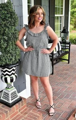 Andree - 94873 - 41922 Forever Young Gingham Dress - Black/White 7 Andree - 94873 - 41922 Forever Young Gingham Dress - Black/White