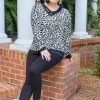 Southern Grace - 6427E - 10420 Sweaters Believe In Fate Leopard Print Pullover