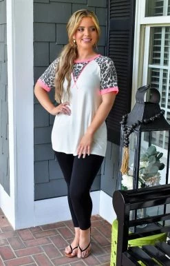 Heimish - ET6223-11 - 71522 Truly Exceptional Leopard Top - Ivory TOPS