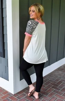 Heimish - ET6223-11 - 71522 Truly Exceptional Leopard Top - Ivory TOPS