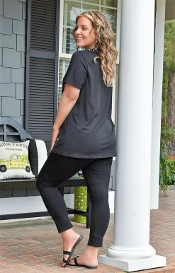 Heimish - BL-ST1997-10 - 31822 Just The Beginning Top - Black/Leopard TOPS