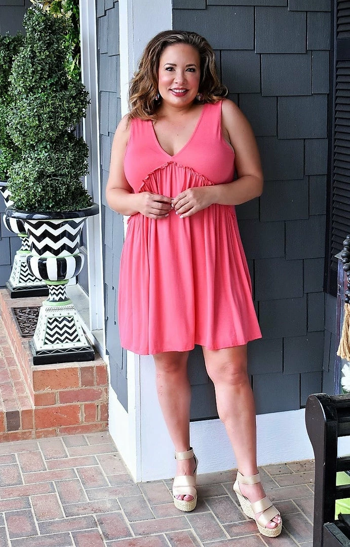 Heimish - BL-SD1062S - 31222 DRESSES Just So Sweet Dress - Coral 2 Heimish - BL-SD1062S - 31222 DRESSES Just So Sweet Dress - Coral