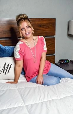 Heimish - BL-ST1033-10 - 2621 Secret Wishes Top - Coral TOPS