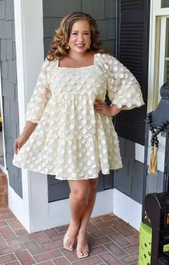 Flying Tomato - AD2441-PP - 102521 DRESSES Treat Her Right Dress - Cream