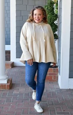 ODDI - IT14443 - 11822 Solid Dresses Here For The Fun Pullover - Oatmeal 6 ODDI - IT14443 - 11822 Solid Dresses Here For The Fun Pullover - Oatmeal