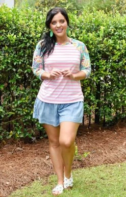 TCEC - CP9389 - 7621 Caught By Surprise Denim Shorts BOTTOMS