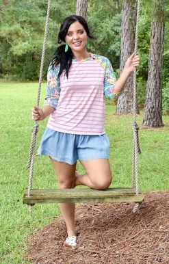 TCEC - CP9389 - 7621 Caught By Surprise Denim Shorts BOTTOMS