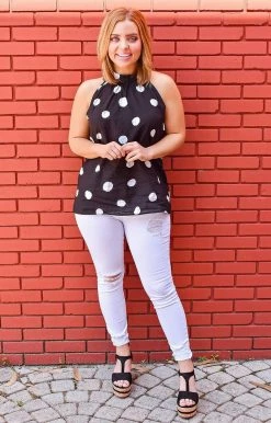 Vision - T6065PP - 31521 Graceful Moments Print Top - Black/White TOPS 7 Vision - T6065PP - 31521 Graceful Moments Print Top - Black/White TOPS