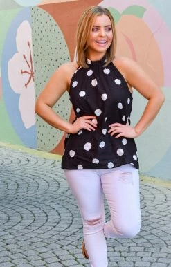 Vision - T6065PP - 31521 Graceful Moments Print Top - Black/White TOPS