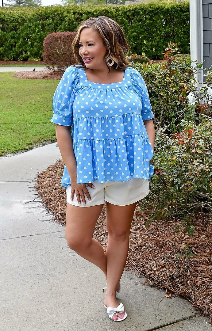 Entro - T18278 - 41122 Life Is Sweet Print Top - Blue TOPS 1 Entro - T18278 - 41122 Life Is Sweet Print Top - Blue TOPS