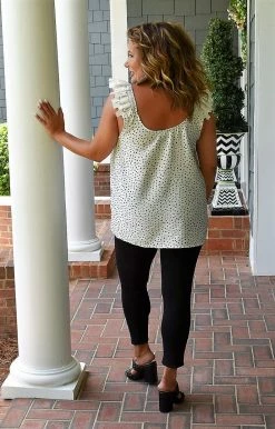 Staccato - 18608A-PP - 71422 Give You Time Print Top - White