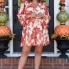 Flying Tomato - ID18363-PP - 102421 Call Me Sweetie Floral Dress - Rust