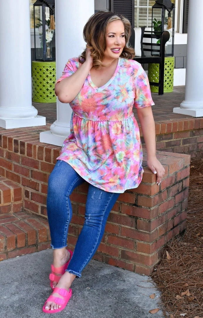 Heimish - BL-ST1875-24 - 21822 Good Times Tie Dye Top 2 Heimish - BL-ST1875-24 - 21822 Good Times Tie Dye Top