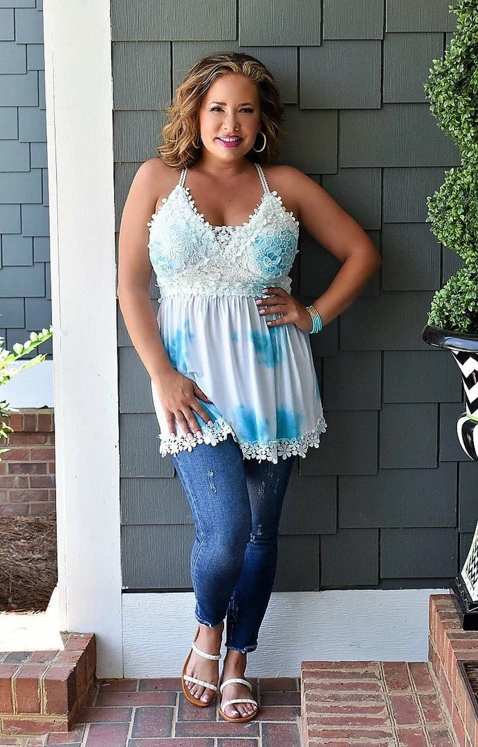 White Birch - T23624P - 522222 TOPS Weekend By The Coast Print Top - Aqua 4 White Birch - T23624P - 522222 TOPS Weekend By The Coast Print Top - Aqua