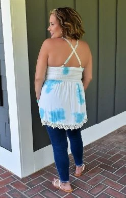 White Birch - T23624P - 522222 TOPS Weekend By The Coast Print Top - Aqua 6 White Birch - T23624P - 522222 TOPS Weekend By The Coast Print Top - Aqua