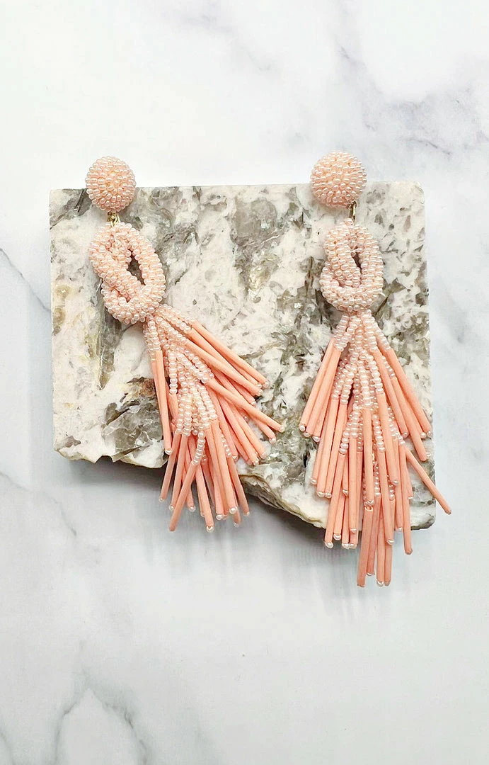 Beads Corner - E-61-SB - 71822 Accessories Certain Of You Earrings - Peach 1 Beads Corner - E-61-SB - 71822 Accessories Certain Of You Earrings - Peach