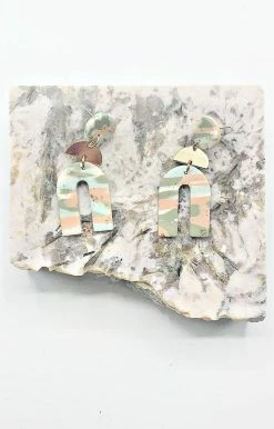 Golden Stella - EP32365-002 - 91321 Just Hanging Out Earrings - Mint/Peach