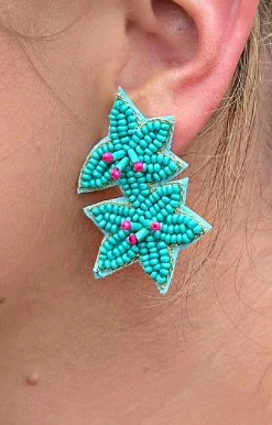 Viv & Lou - VLJ0023-AQ - 61822 Good Guess Earrings - Aqua